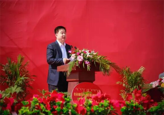 北控水务集团董事局主席李永成在开工仪式上致辞