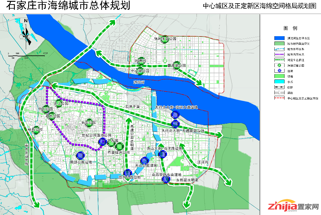 石家庄城市规划图高清图片