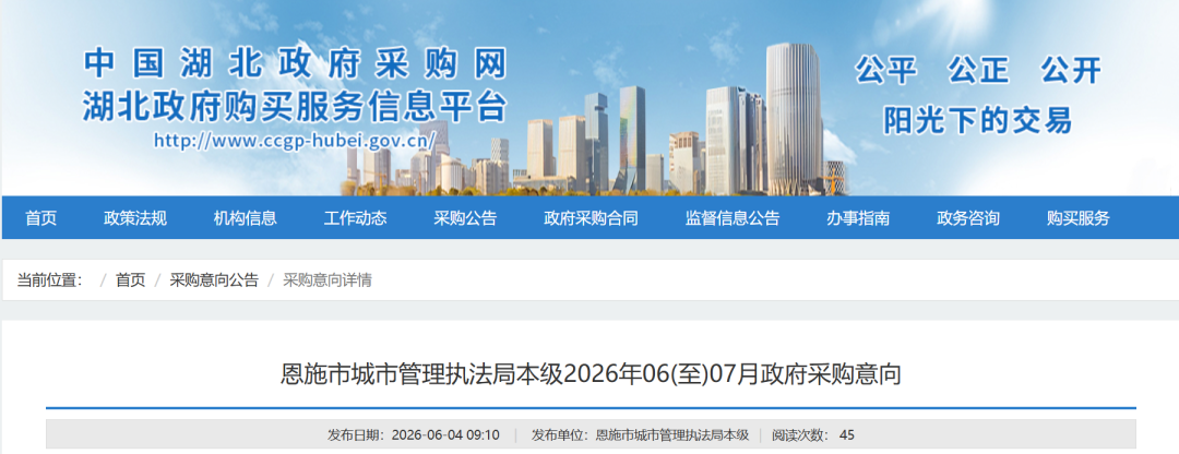 项目采购意向公告
